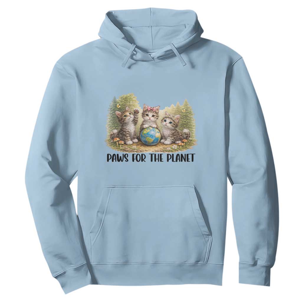 Earth Day Cat Lover Hoodie Paws For The Planet