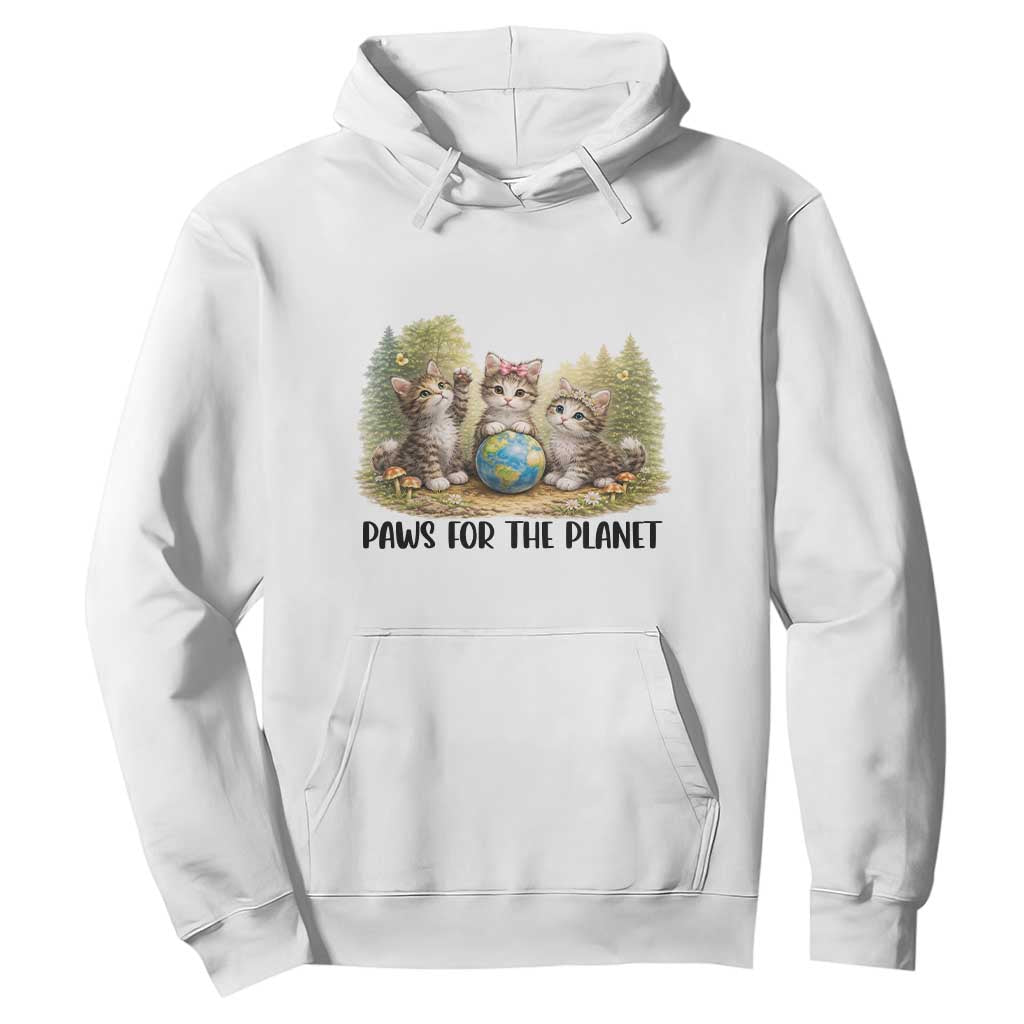 Earth Day Cat Lover Hoodie Paws For The Planet