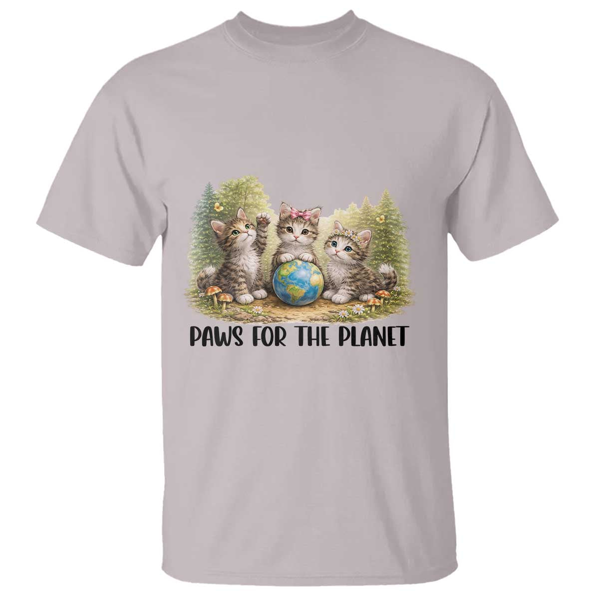 Earth Day Cat Lover T Shirt Paws For The Planet