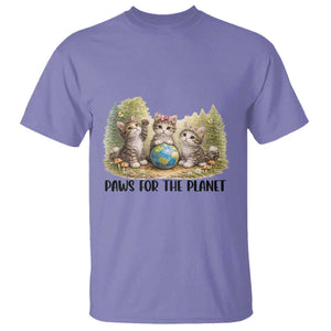 Earth Day Cat Lover T Shirt Paws For The Planet