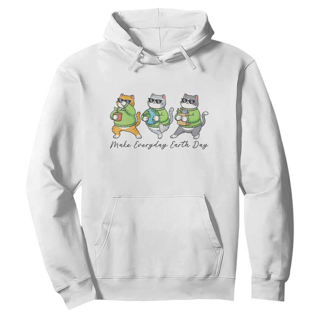 Make Everyday Earth Day Hoodie Eco Friendly Cat Lover