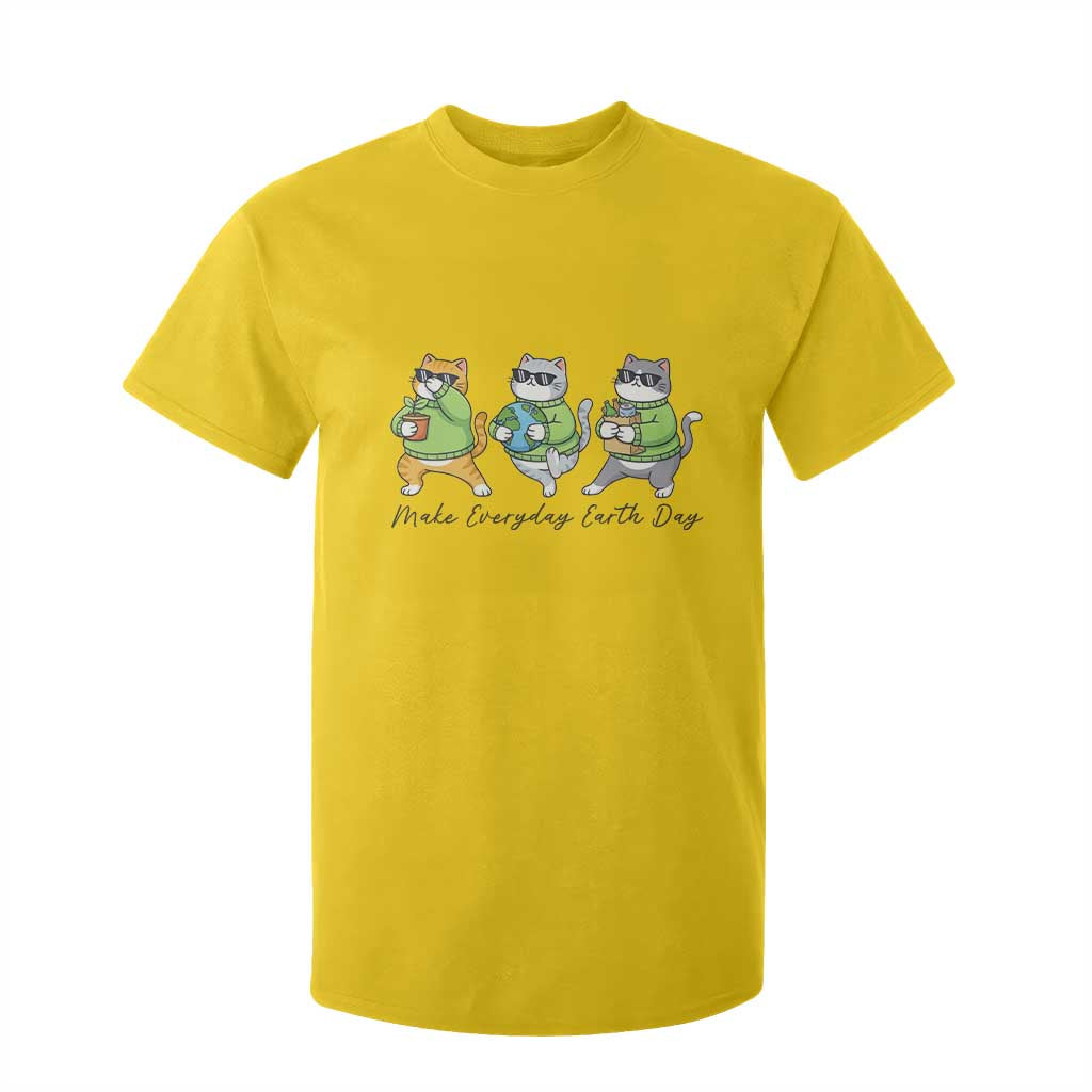 Make Everyday Earth Day T Shirt For Kid Eco Friendly Cat Lover