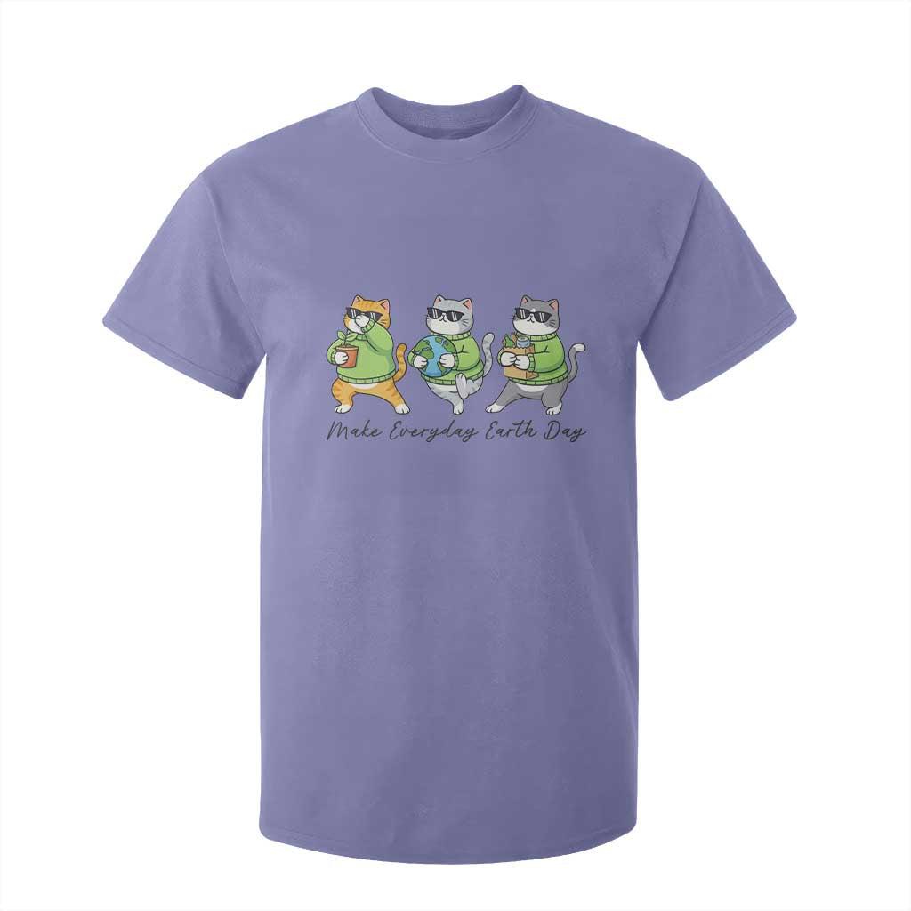 Make Everyday Earth Day T Shirt For Kid Eco Friendly Cat Lover