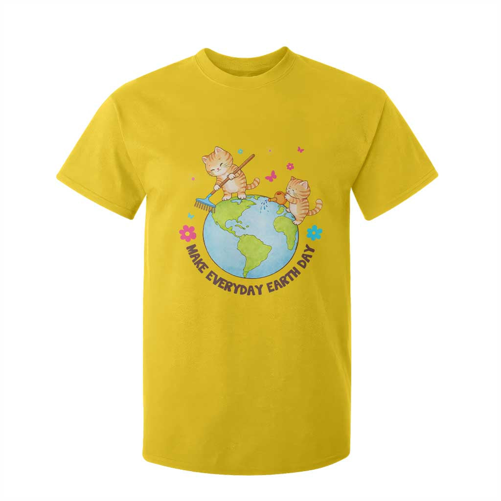 Make Everyday Earth Day T Shirt For Kid Funny Cat Lover Gift