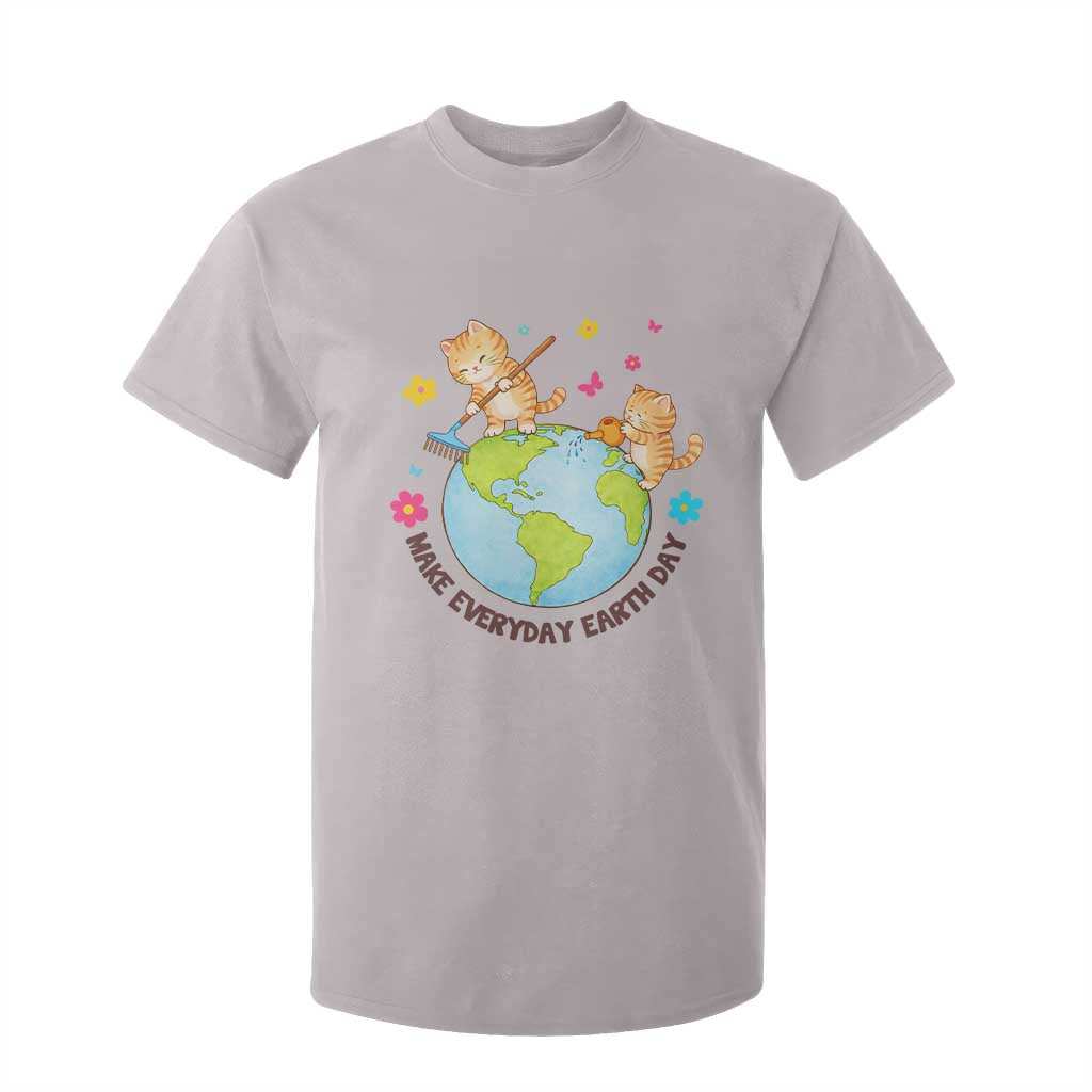 Make Everyday Earth Day T Shirt For Kid Funny Cat Lover Gift