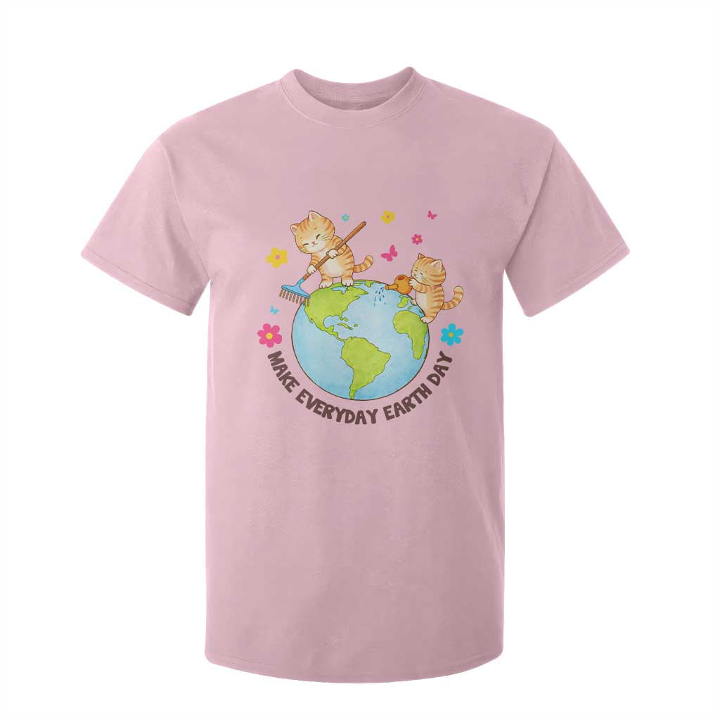 Make Everyday Earth Day T Shirt For Kid Funny Cat Lover Gift