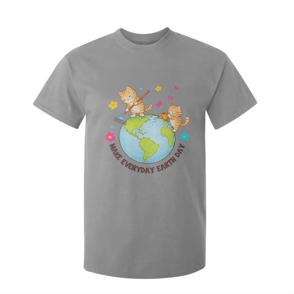 Make Everyday Earth Day T Shirt For Kid Funny Cat Lover Gift