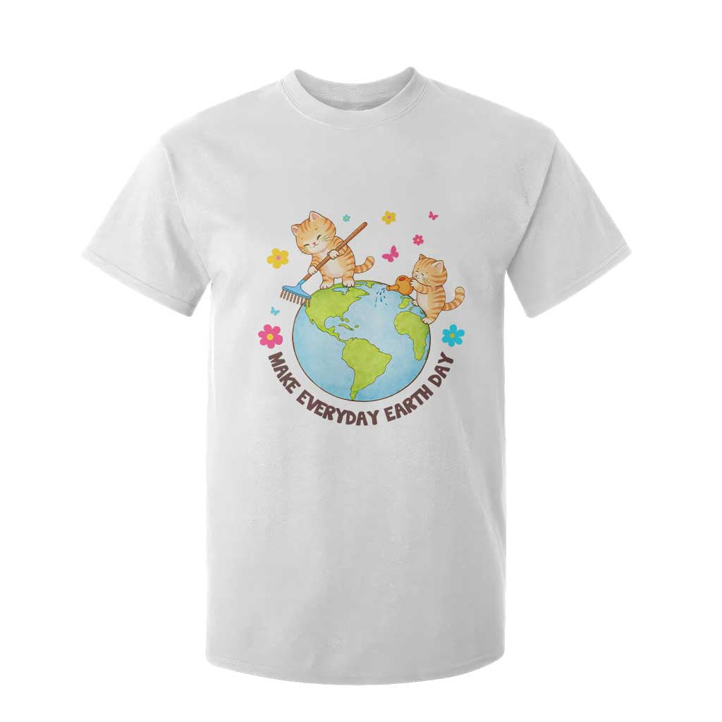 Make Everyday Earth Day T Shirt For Kid Funny Cat Lover Gift