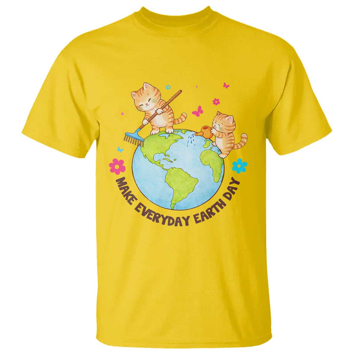 Make Everyday Earth Day T Shirt Funny Cat Lover Gift