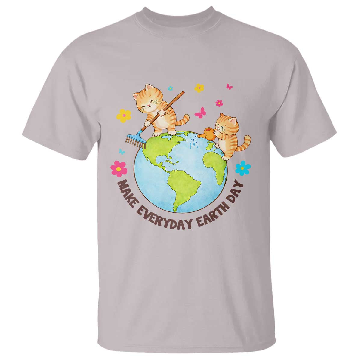 Make Everyday Earth Day T Shirt Funny Cat Lover Gift