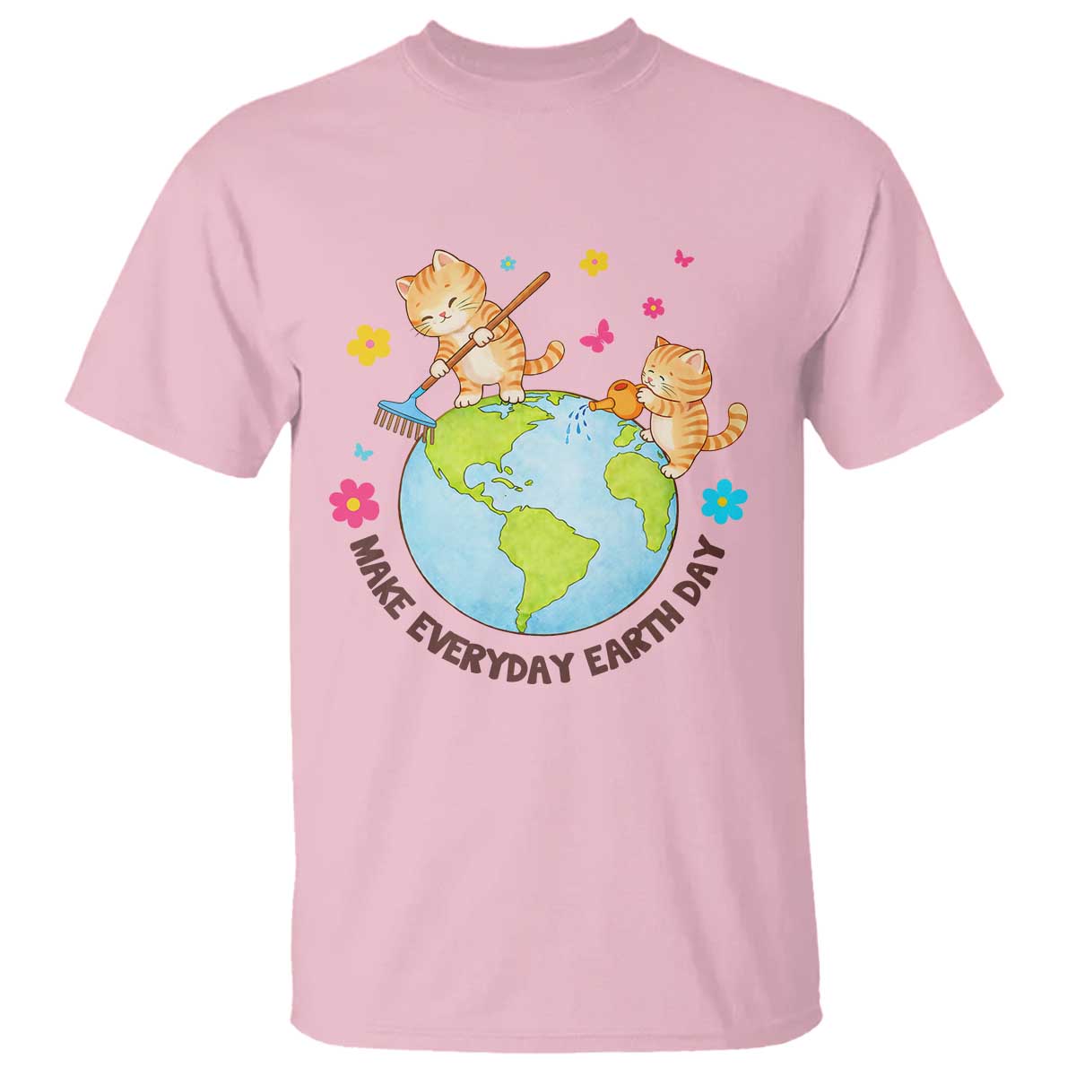 Make Everyday Earth Day T Shirt Funny Cat Lover Gift