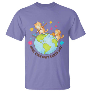 Make Everyday Earth Day T Shirt Funny Cat Lover Gift