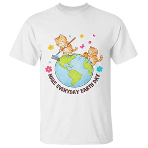 Make Everyday Earth Day T Shirt Funny Cat Lover Gift