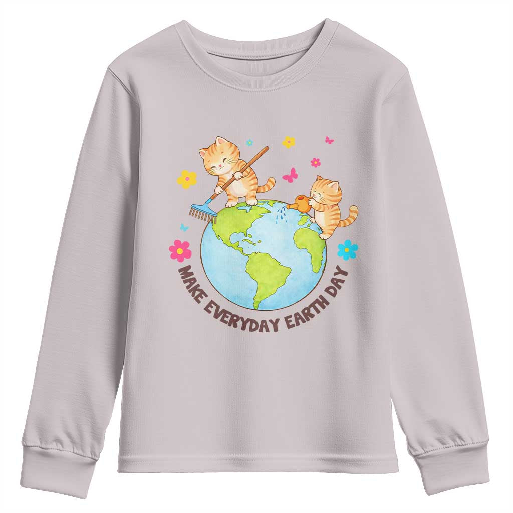 Make Everyday Earth Day Youth Sweatshirt Funny Cat Lover Gift
