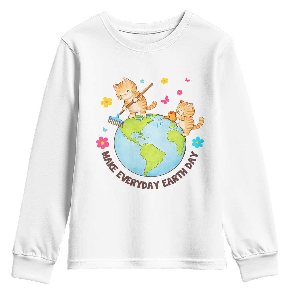 Make Everyday Earth Day Youth Sweatshirt Funny Cat Lover Gift