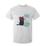 Just A Cat Who Loves The Earth T Shirt For Kid Earth Day Cat Lover Gift