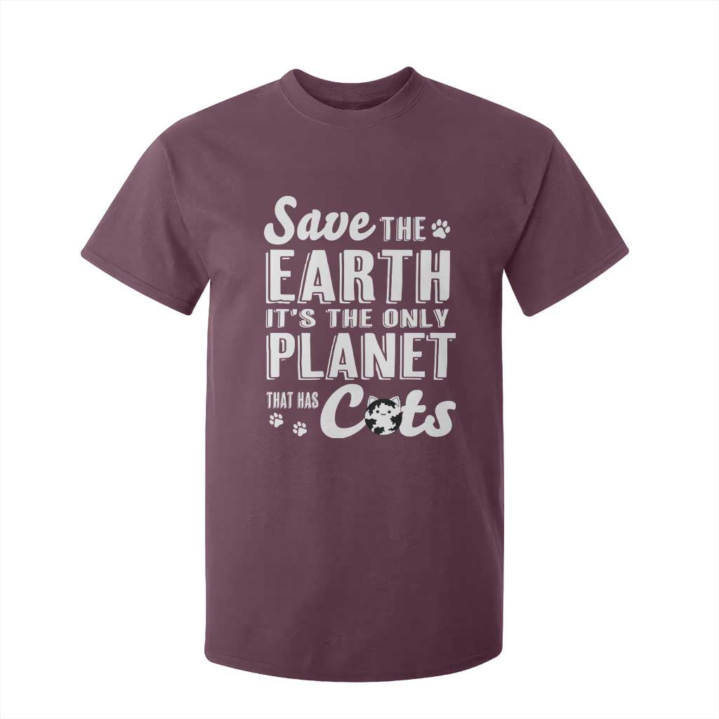 Earth Day Cat Lover T Shirt For Kid Save Earth Its The Only Planet With Cats