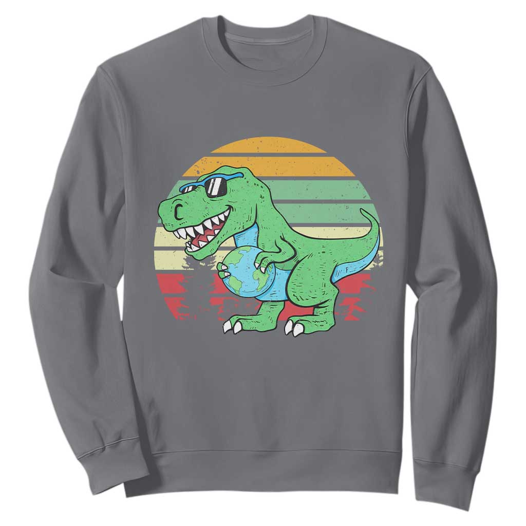 Funny Earth Day Dinosaur Lover Sweatshirt Save The Planet