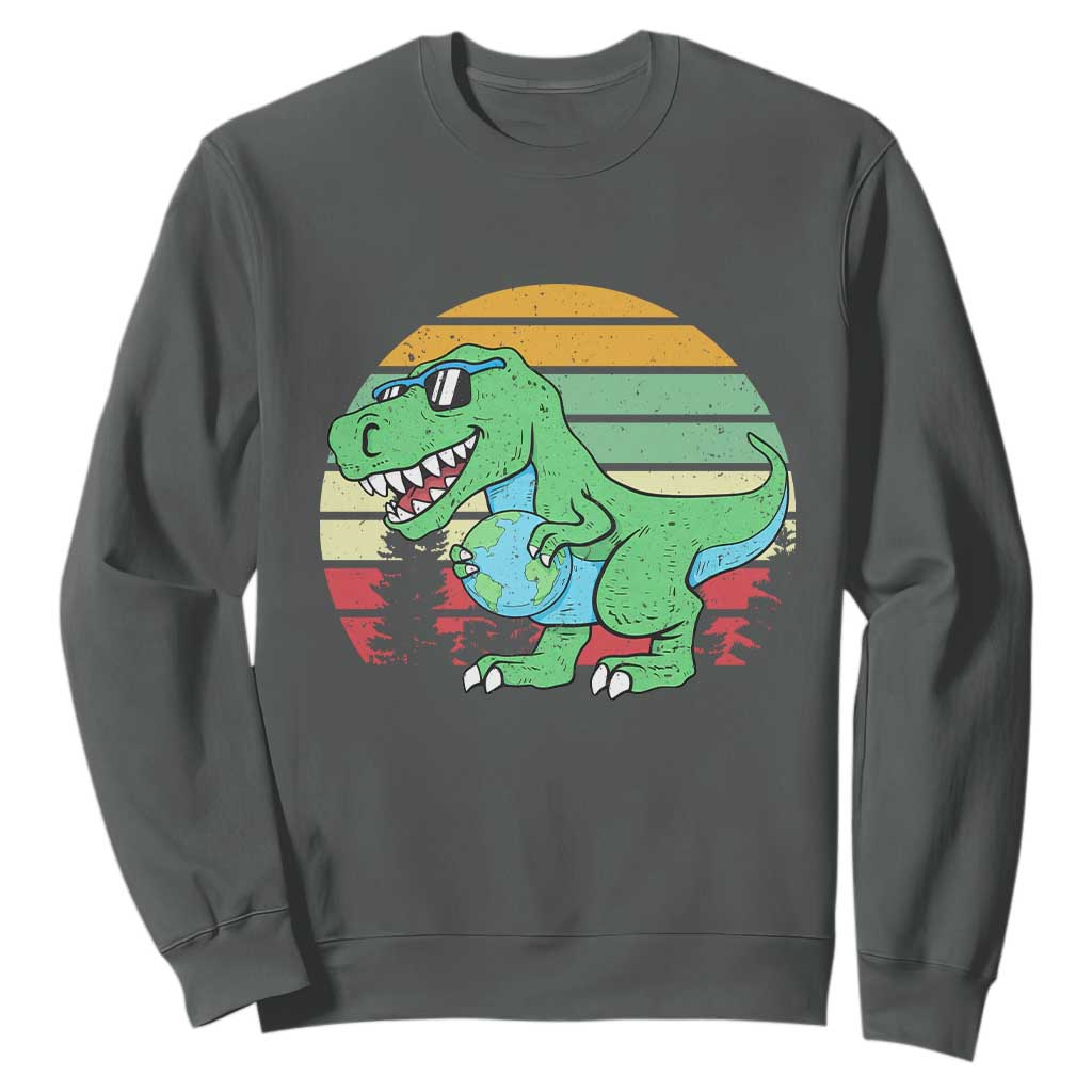 Funny Earth Day Dinosaur Lover Sweatshirt Save The Planet