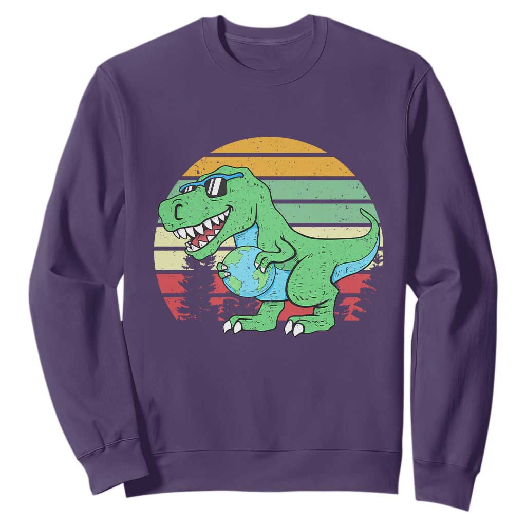 Funny Earth Day Dinosaur Lover Sweatshirt Save The Planet