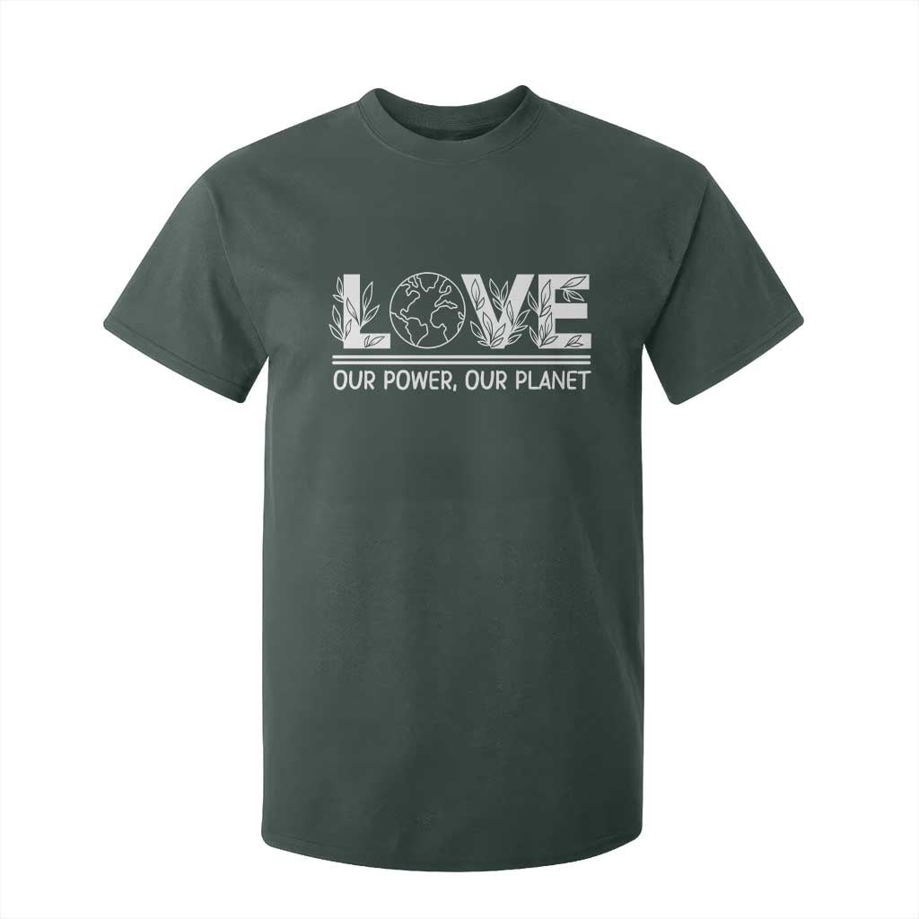 Our Power Our Planet T Shirt For Kid Earth Day Eco Friendly