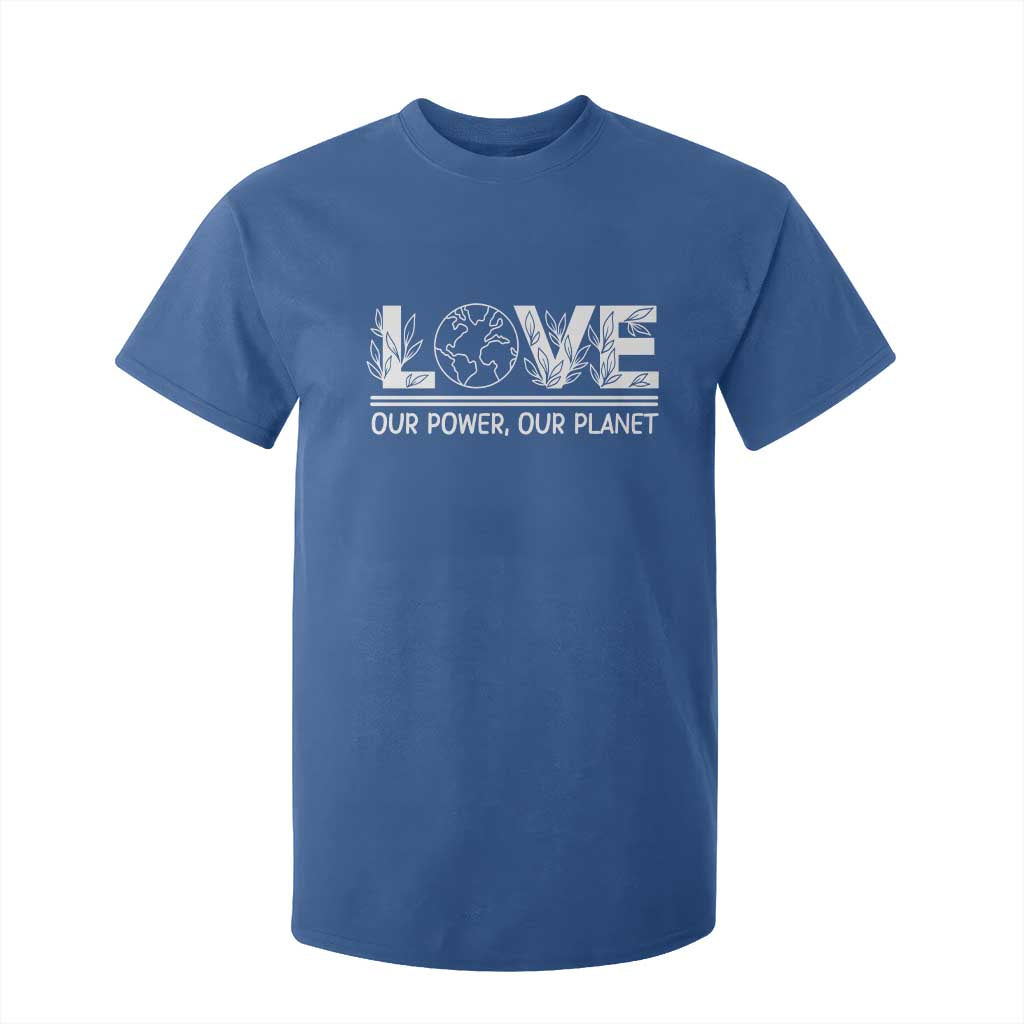 Our Power Our Planet T Shirt For Kid Earth Day Eco Friendly