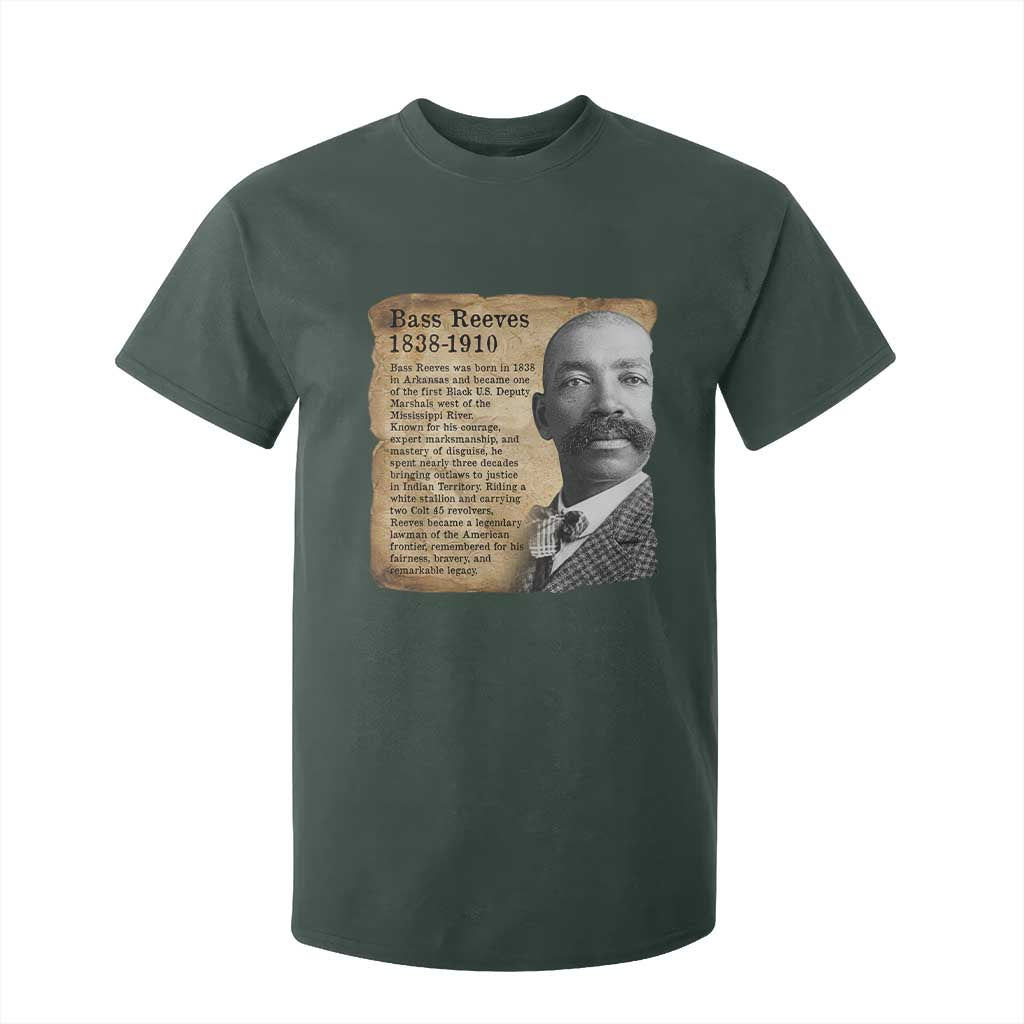 Vintage Newspaper Bass Reeves Wild West T Shirt For Kid Legendary Black US Deputy Marshal History