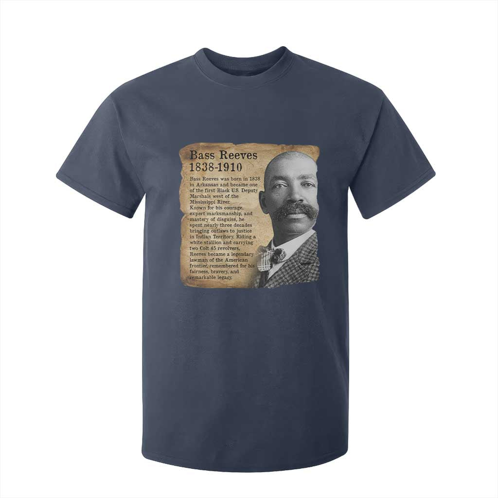 Vintage Newspaper Bass Reeves Wild West T Shirt For Kid Legendary Black US Deputy Marshal History