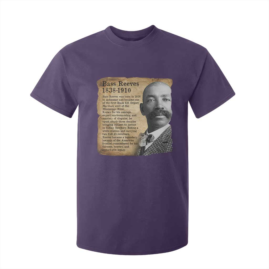 Vintage Newspaper Bass Reeves Wild West T Shirt For Kid Legendary Black US Deputy Marshal History