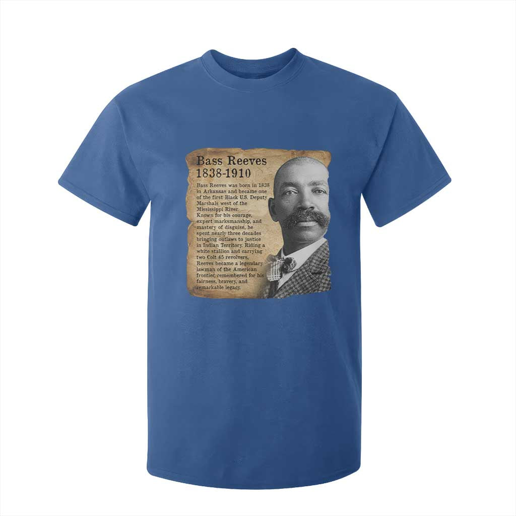Vintage Newspaper Bass Reeves Wild West T Shirt For Kid Legendary Black US Deputy Marshal History