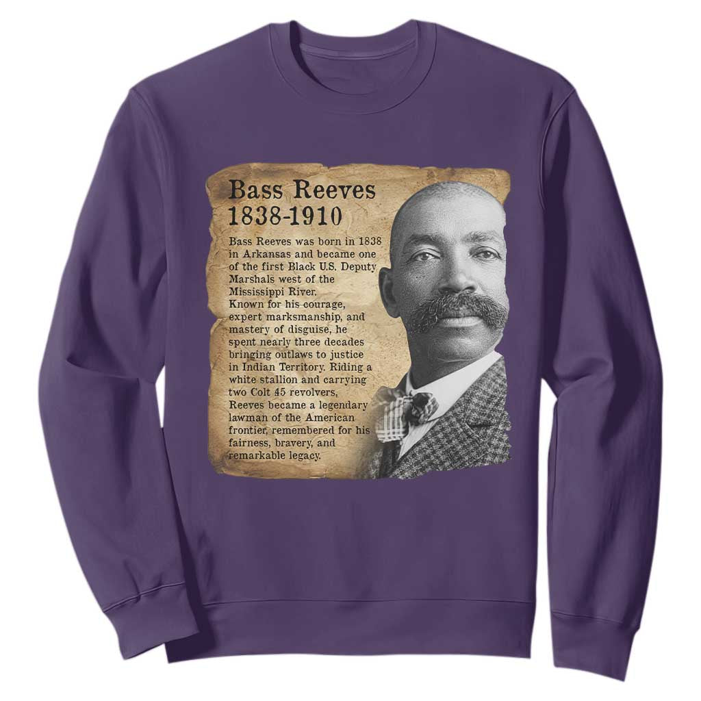 Vintage Newspaper Bass Reeves Wild West Sweatshirt Legendary Black US Deputy Marshal History