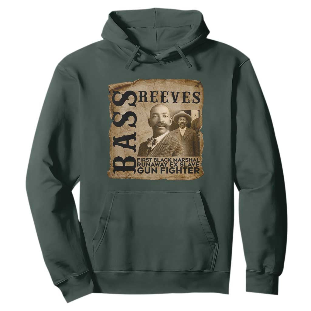 Vintage Newspaper Bass Reeves First Black Deputy US Marshal Hoodie Gun Fighter Wild West History