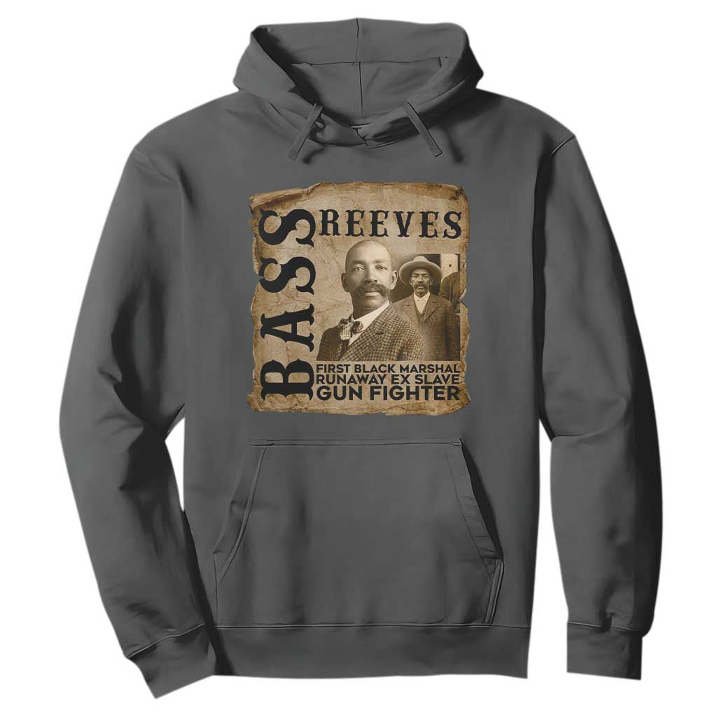 Vintage Newspaper Bass Reeves First Black Deputy US Marshal Hoodie Gun Fighter Wild West History