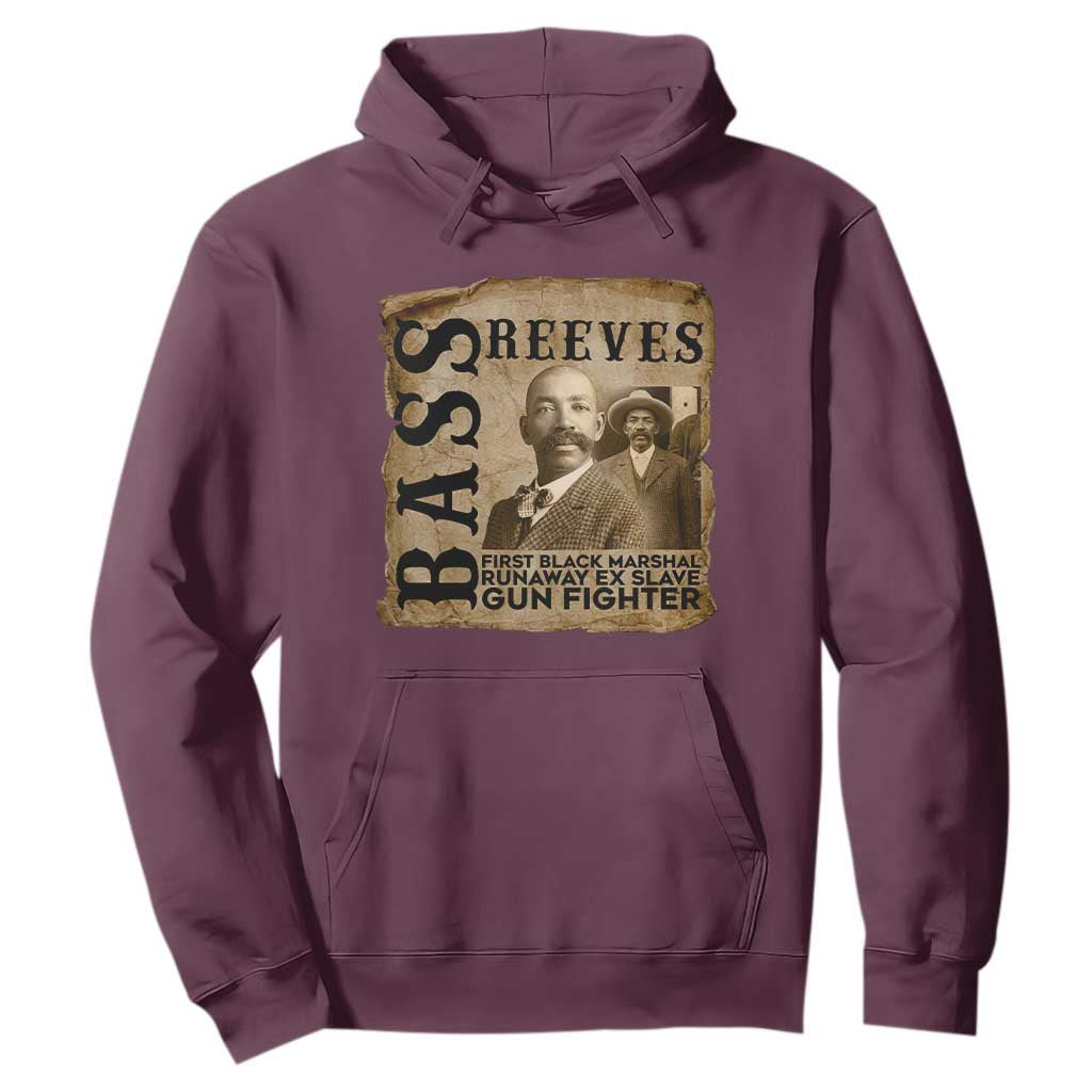 Vintage Newspaper Bass Reeves First Black Deputy US Marshal Hoodie Gun Fighter Wild West History