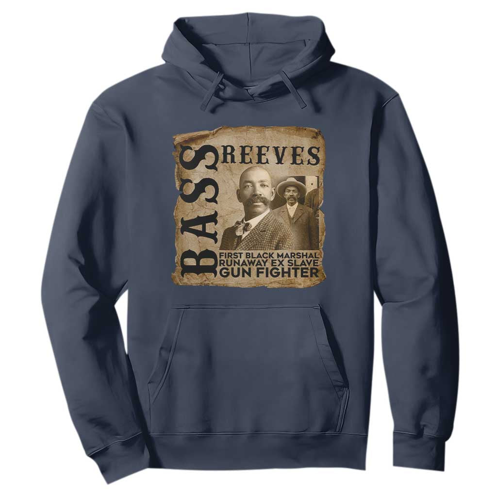 Vintage Newspaper Bass Reeves First Black Deputy US Marshal Hoodie Gun Fighter Wild West History