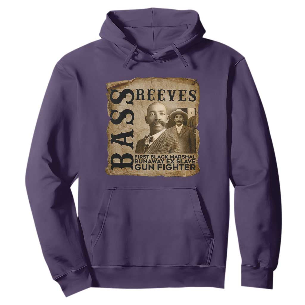 Vintage Newspaper Bass Reeves First Black Deputy US Marshal Hoodie Gun Fighter Wild West History