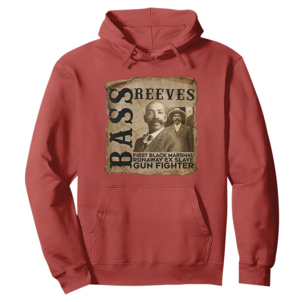 Vintage Newspaper Bass Reeves First Black Deputy US Marshal Hoodie Gun Fighter Wild West History