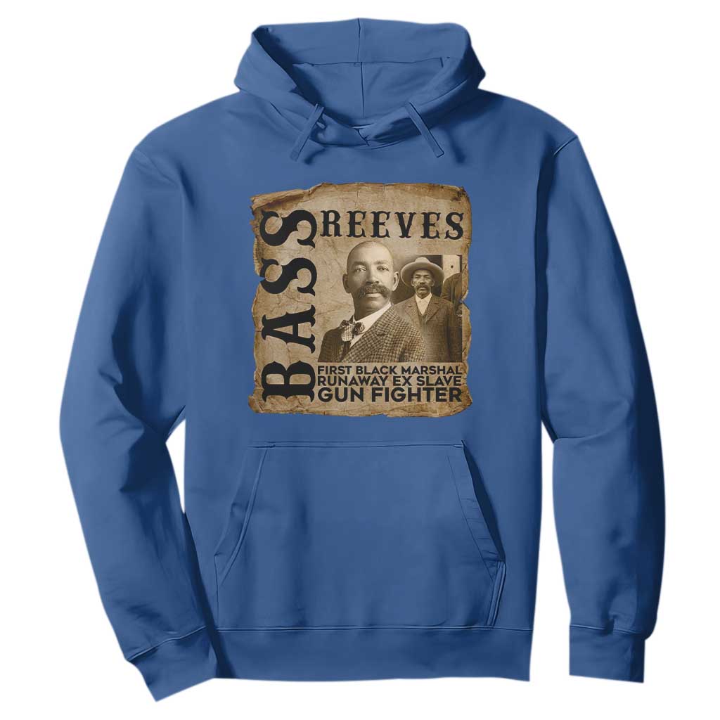 Vintage Newspaper Bass Reeves First Black Deputy US Marshal Hoodie Gun Fighter Wild West History