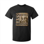 Vintage Newspaper Bass Reeves First Black Deputy US Marshal T Shirt For Kid Gun Fighter Wild West History