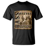 Vintage Newspaper Bass Reeves First Black Deputy US Marshal T Shirt Gun Fighter Wild West History