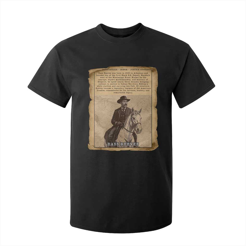 Vintage Newspaper Bass Reeves US Marshal T Shirt For Kid Legendary Black Deputy Wild West History