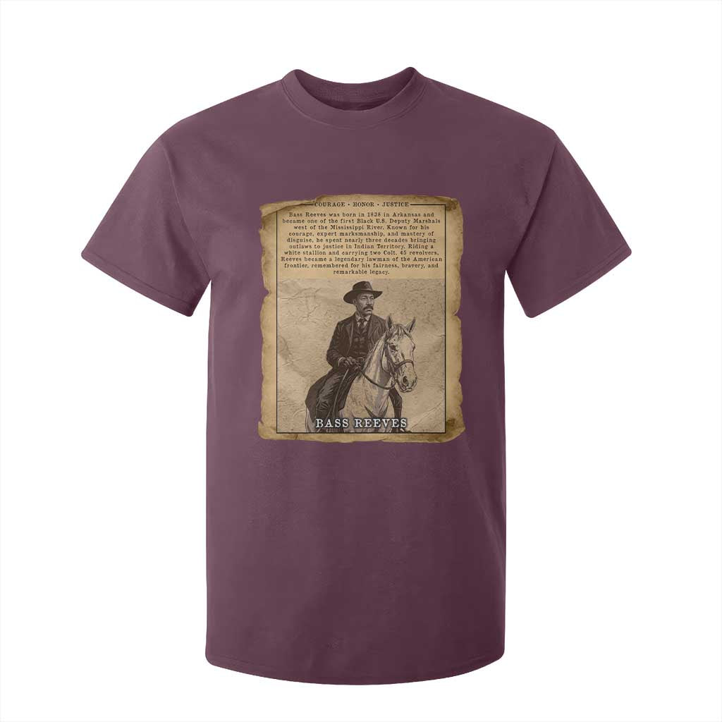 Vintage Newspaper Bass Reeves US Marshal T Shirt For Kid Legendary Black Deputy Wild West History