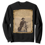 Vintage Newspaper Bass Reeves US Marshal Sweatshirt Legendary Black Deputy Wild West History