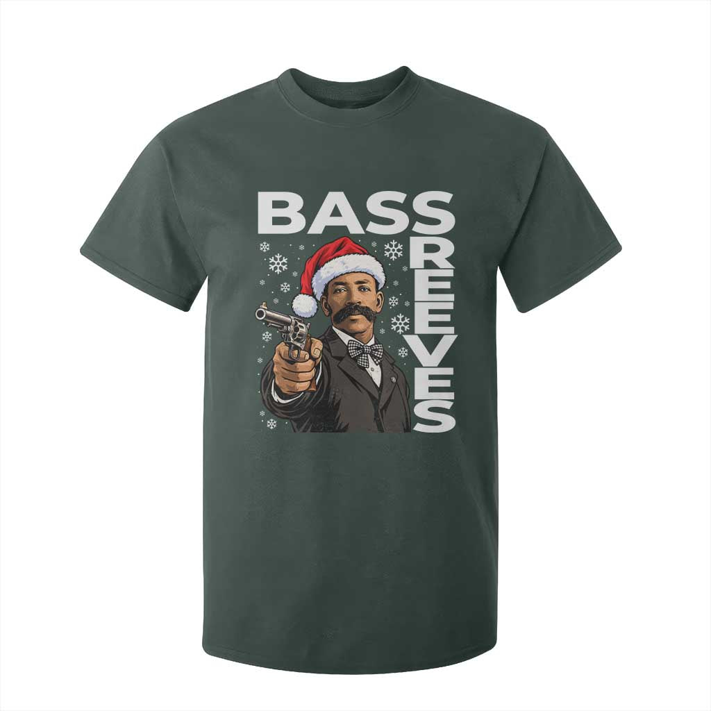 Bass Reeves Christmas Deputy US Marshal Santa Hat T Shirt For Kid Wild West History Holiday Gift