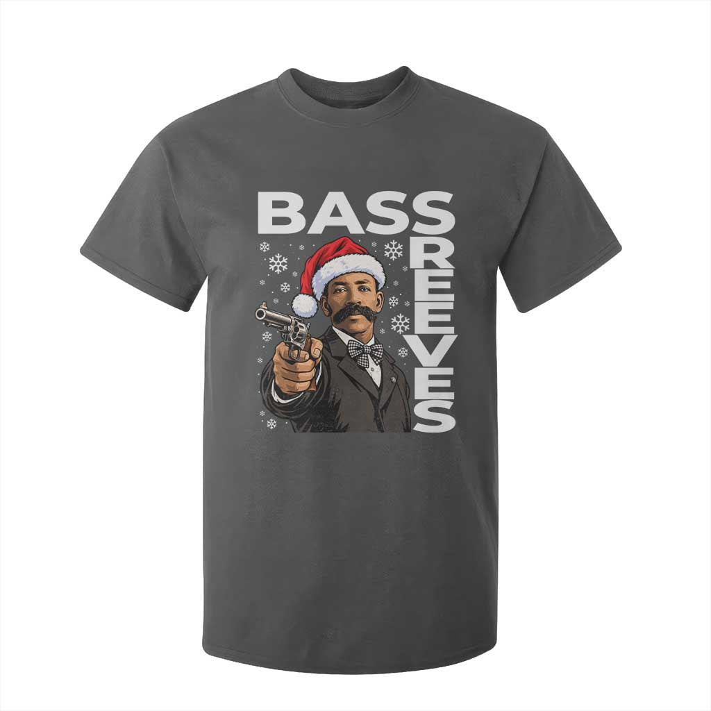 Bass Reeves Christmas Deputy US Marshal Santa Hat T Shirt For Kid Wild West History Holiday Gift