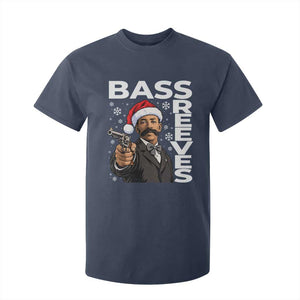 Bass Reeves Christmas Deputy US Marshal Santa Hat T Shirt For Kid Wild West History Holiday Gift