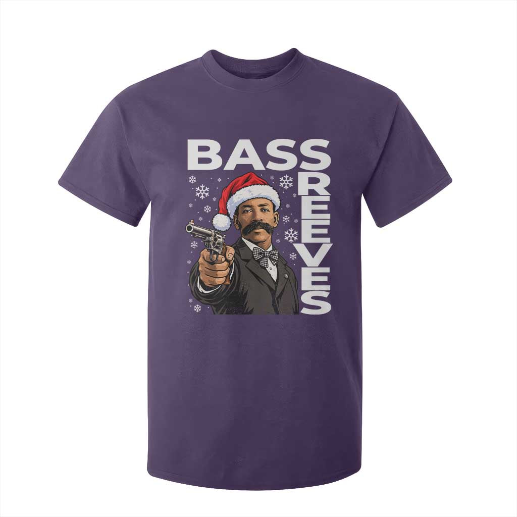 Bass Reeves Christmas Deputy US Marshal Santa Hat T Shirt For Kid Wild West History Holiday Gift
