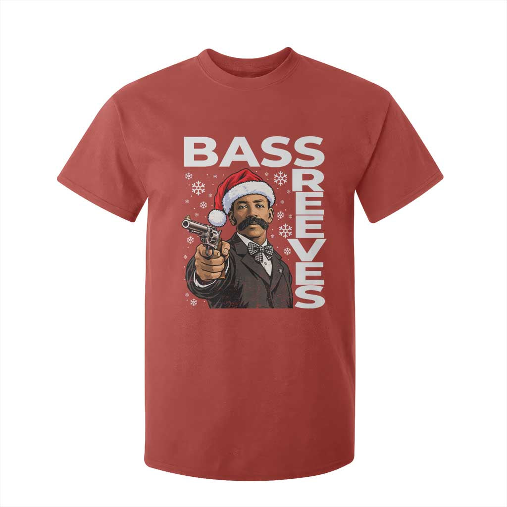 Bass Reeves Christmas Deputy US Marshal Santa Hat T Shirt For Kid Wild West History Holiday Gift