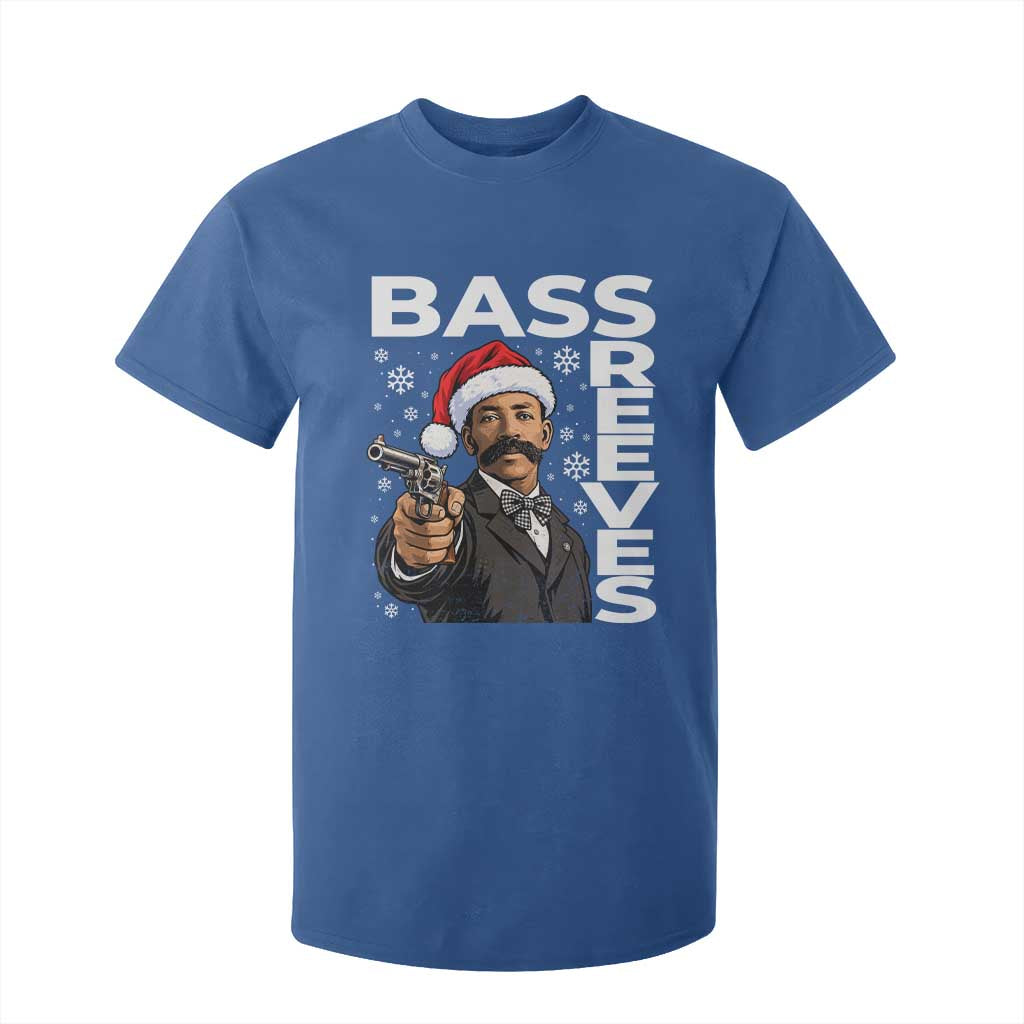Bass Reeves Christmas Deputy US Marshal Santa Hat T Shirt For Kid Wild West History Holiday Gift