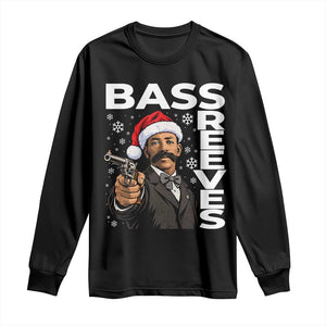Bass Reeves Christmas Deputy US Marshal Santa Hat Long Sleeve Shirt Wild West History Holiday Gift